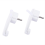 2 enchufes Schuko blancos en ángulo, planos, 250 V (16 A) UE 2