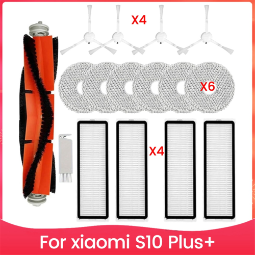 For S10 Plus+ Robot Vacuum Cleaner Accessories Main Side Brush Filter Mop Pads Kits