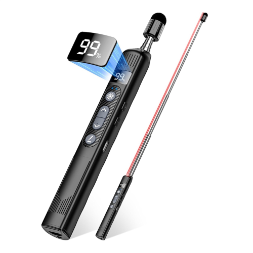 Telescopic Wireless Presentation Clicker,PPT Pointer Presenter with Touch Screen Stylus Pen for Power Point PC Laptop