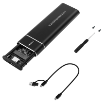 Obudowa M2 SSD M.2 NVMe USB 3.1 typu C Gen2 10 Gb/s, beznarzędziowa, obudowa dysku SSD NGFF, czarna