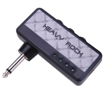 Electric Guitar Headphone Amplifier Effect Classic Rock Distortion Rechargeable Accessories Grey