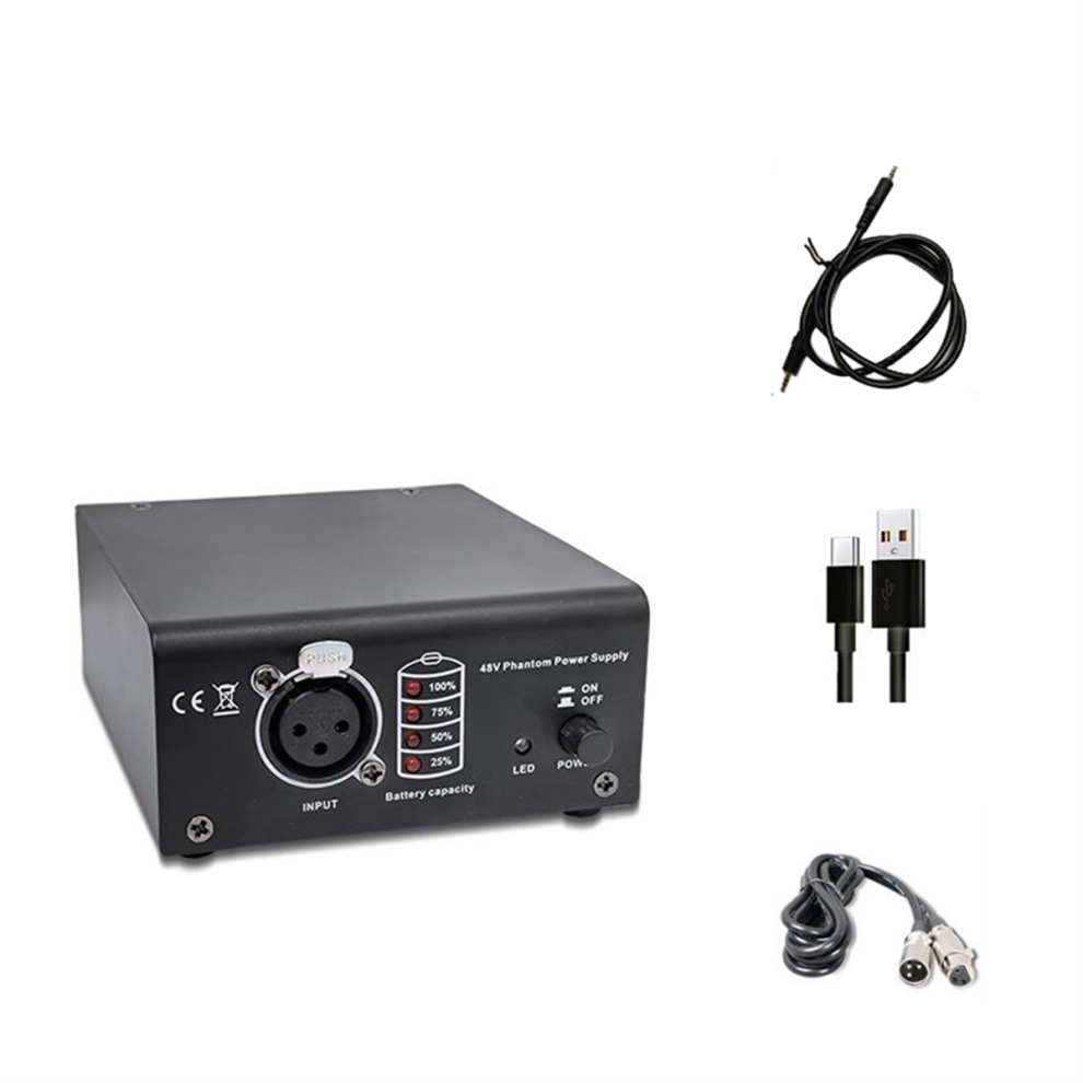 48V Phantom Power Supply Microphone Cable For Any Condenser Music Recording Equipment With Shield 3.5Mm 4852867480954