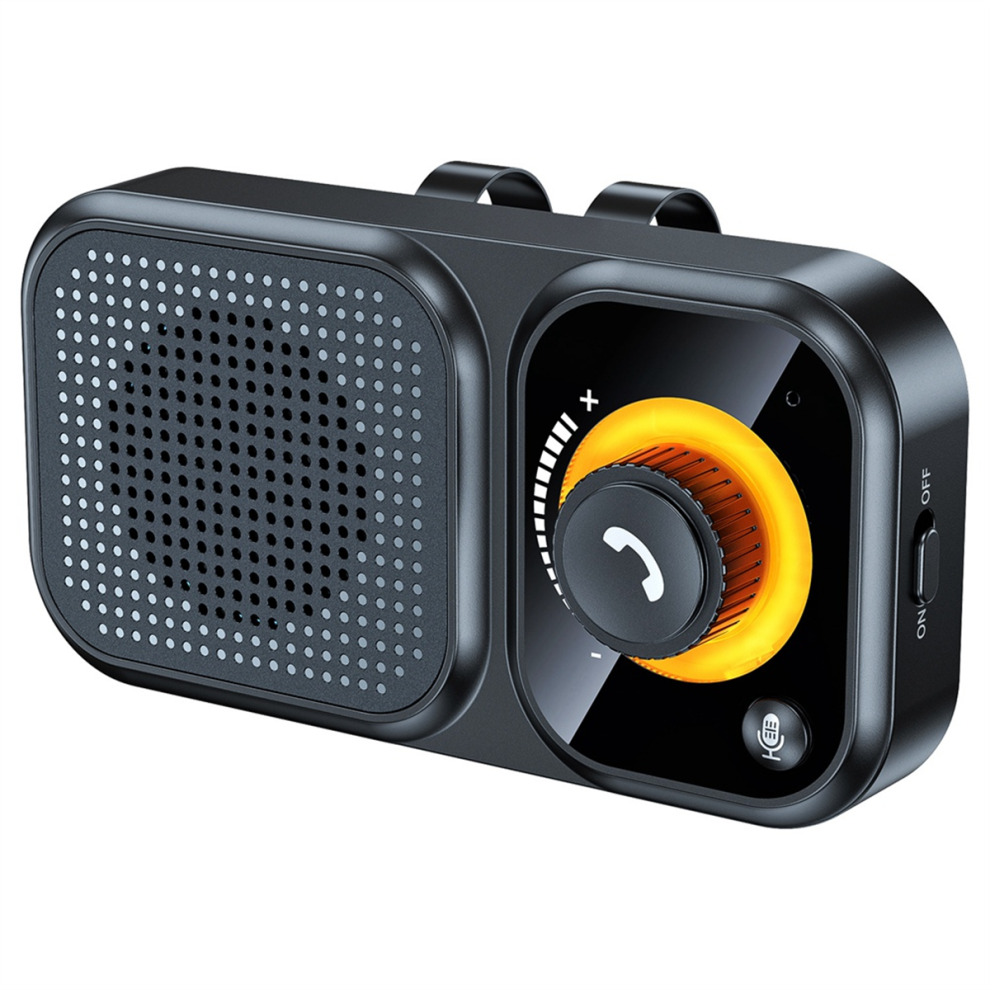 Bluetooth Speaker Handsfree Car Sun Visor Clip Wireless Audio Receiver Speakerphone Loud Music Player Dual Microphone-image-OPC-PJZCXSR-NEW