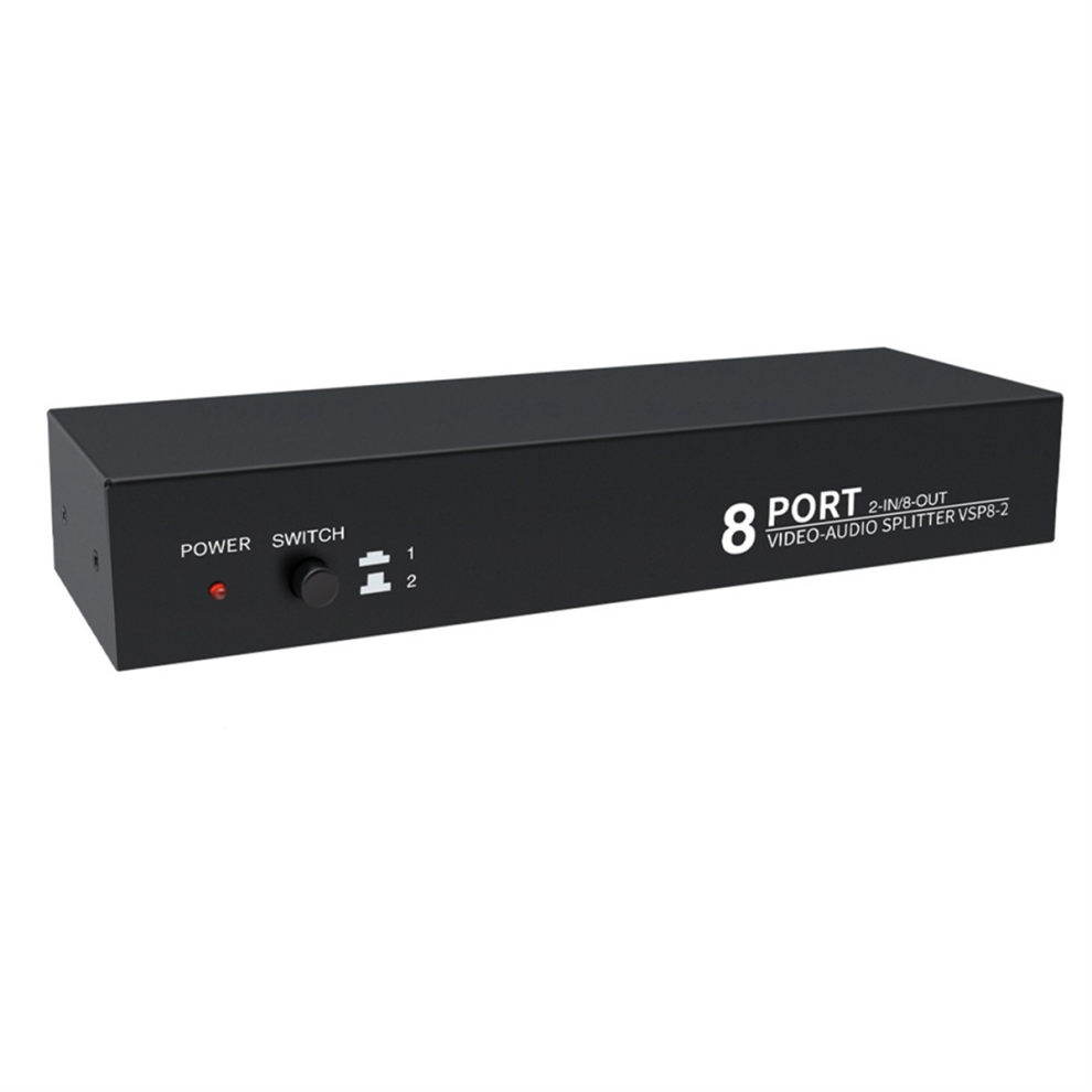 Av Splitter 2 In 8 Out Composite Video Way 3 Amplifier Distributor Switcher Box 4852867483603