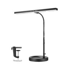 Ściemnialna lampa LED Piano Light, lampa 2 w 1 z zaciskiem, giętka szyjka z 3 trybami kolorów, regulowana wysokość, wtyczka EU