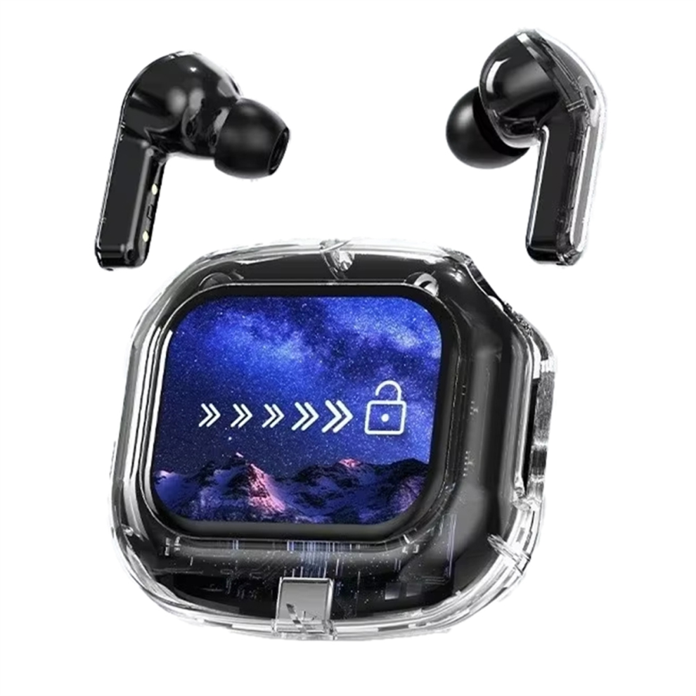 Wireless Bluetooth-Compatible Earphones Intelligenttouch Color Lcdscreen Earbuds Hifi Noise Reduction Stereo Earphones,B 4852867491905