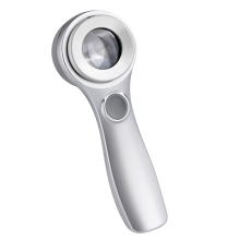 Lupa de mano 60X con luz ultravioleta recargable e iluminación LED para inspección de monedas y joyas
