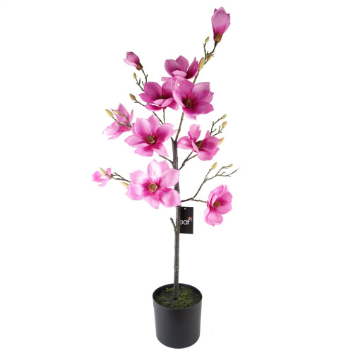 Leaf 110cm Magnolia Artificial Tree Pink Potted