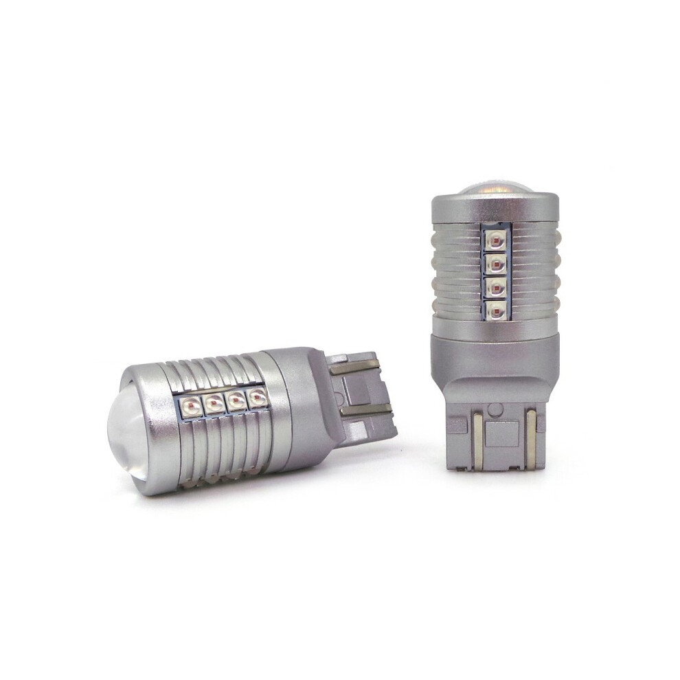 2 Pcs W21/5W Led Bulb 7443 12-24V Canbus 2000Lm Red 5904865402069