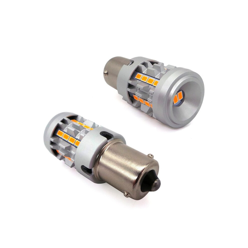 2 Pcs Led Bulb Py21w, Bau15s 12-24V No Error 100% Canbus Orange 5904865402151