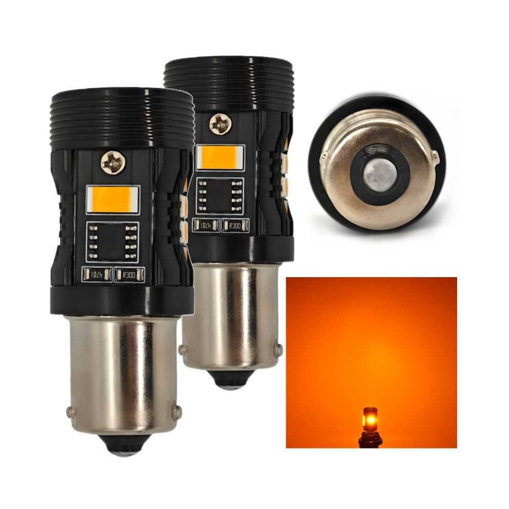 2 Pcs Py21w Led Bulb Bau15s 12V No Fault, Orange 5904865406920