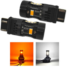 2 Stück P27/7W LED-Glühbirne 3157 12V ohne Fehler, zwei Farben, EU-USA Off-Road