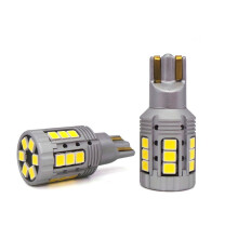 2 pcs LED bulb W16W 12-24V 100% CAN white strong, no error
