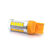 2 pcs LED bulb 7440 W21W 12V 1300lm CANBUS orange