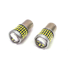 2 Stück LED-Glühbirne BA15S 12-24V CANBUS 2100 lm weiß mit Linse Off-Road