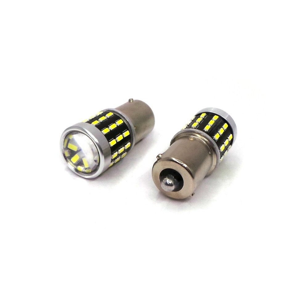 2 Pcs Led Bulb Ba15s 12-24V Canbus 1500Lm With Lens White 5901414685799