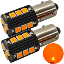 2 pcs LED bulb BAW9S, HY21W 12V CANBUS orange