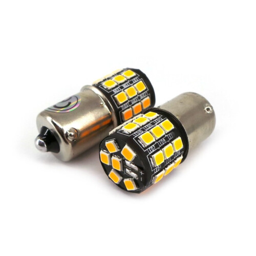 2 pcs LED bulb BAU15S 12V CANBUS orange