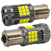 2 Stück P21W LED Birne BA15S 12V-24V ohne Fehler 2600lm weiß stark Off-Road