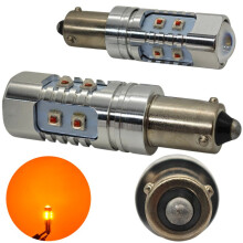 2 Stück H21W LED-Glühbirne BAY9S 12-24V CANBUS orange USA Off-Road