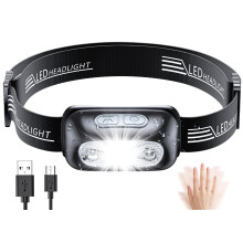 Babacom Head Torch, Rechargeable Super Bright LED Headlamp-250 Lm, Mot