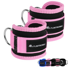 flintronic Ankle Straps for Cable Machine, Gym Cuffs with Double Stain