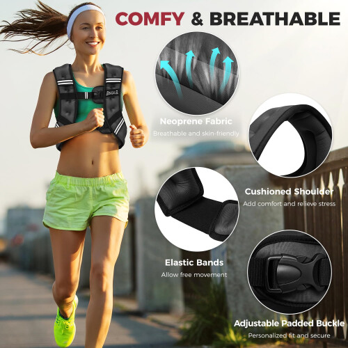 BAGAIL Weighted Vest for Strength Training, Bust Size Adjustable, Conv 1