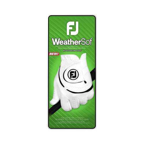 Footjoy FootJoy Mens Weathersof Golf Glove, White/Black, M EU 2