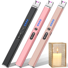3 Pack Candle Lighter Long Reach, Electric Lighter USB C Rechargeable