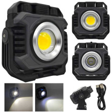 Arbeitsleuchte + LED-Taschenlampe mit stufenloser Lichtfarbeneinstellung