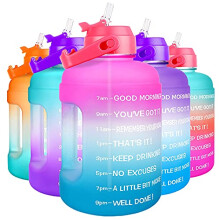 BuildLife Motivational Water Bottle 2.2L - Large Capacity Water Jug wi