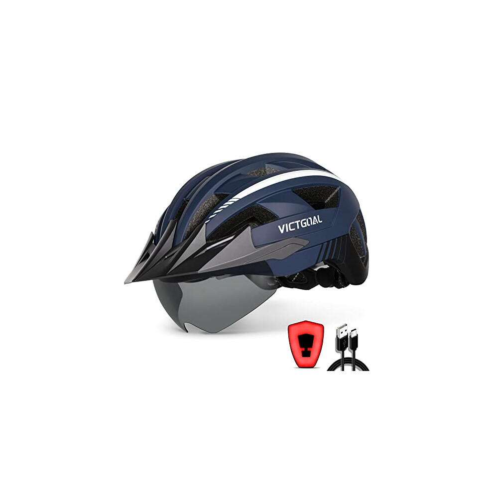 VICTGOAL Bike Helmet for Men with Removable Magnetic Goggles & Sun Vis