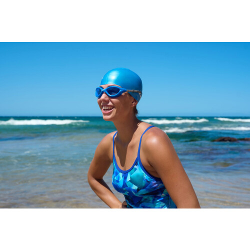 Zoggs Zoggs Unisex Easy-fit Silicone Swimming cap, Blue, Normal UK 1