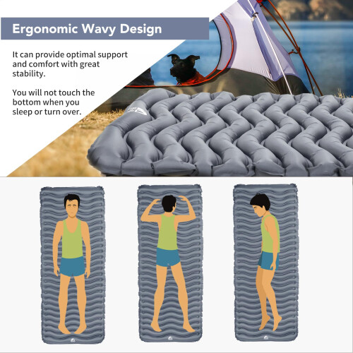Unigear Ultralight Inflatable Sleeping Pad, Compact Air Camping Mat,Li 2