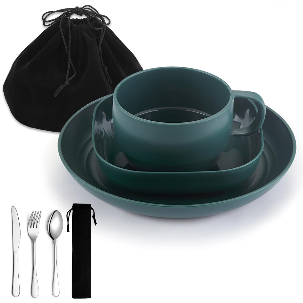 Photos - Other Camping Utensils Camping utensils set, ReaNea Camping Plates And Bowls Set With Coffee