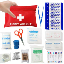 QILUCKY Mini First Aid Kit, 124PCS Small Travel Emergency First Aid Ki