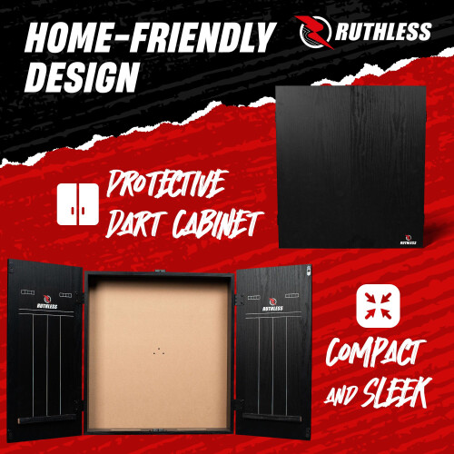 Ruthless Home Darts Centre | Complete Home Dart Board Centre Including 1