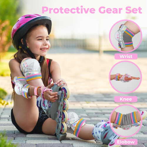 Kids/Youth Knee Pad Elbow Pads Guards Protective Gear Set for Roller S 2