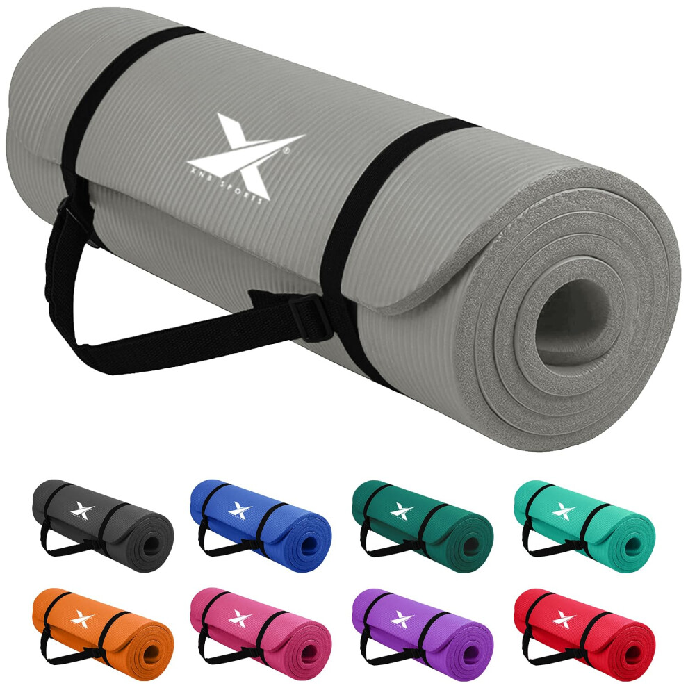 Xn8 Sports Yoga mat 15mm Thick NBR Exercise Mat - Non-Tearable Pilates