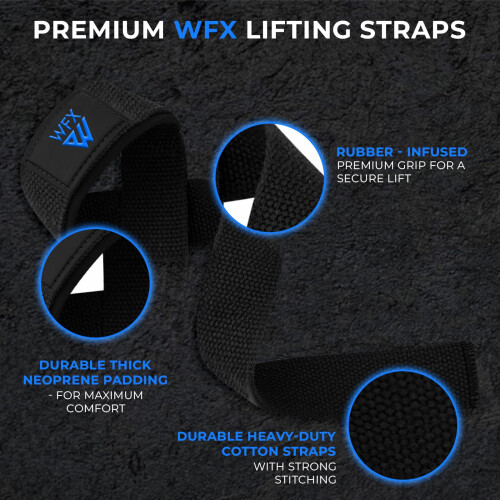 Weight Lifting Straps Wrist Support Padded Neoprene Gym Cross Training 1