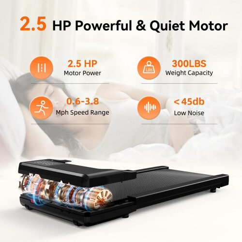 Superun Walking Pad Raceable 2.5HP APP Control Under Desk Treadmill 13 2