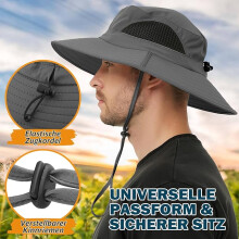 Chapeau de soleil pour homme, protection UV UPF 53+, chapeau d'été pliable, chapeau de randonnée, chapeau de pêche