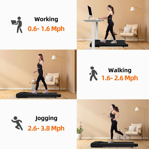 Superun Walking Pad Raceable 2.5HP APP Control Under Desk Treadmill 13 1