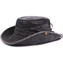Chapeau de soleil en coton pour homme, chapeau d'été, chapeau de safari pliable avec mentonnière, chapeau de randonnée