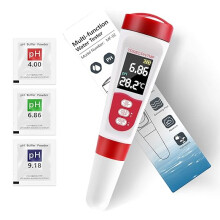 Thermomètre de piscine numérique 4 en 1, testeur de pH, TDS, EC et température, haute précision (0,1 pH).