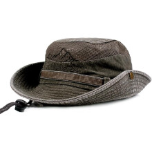 Chapeau de soleil en coton pour homme, chapeau d'été, chapeau de safari pliable avec mentonnière, chapeau de randonnée