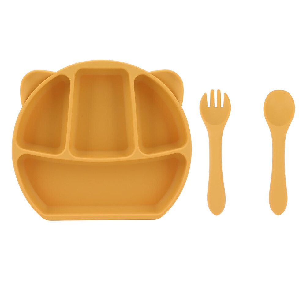 Baby Plate Silicone Divided 3 Compartments Toddler