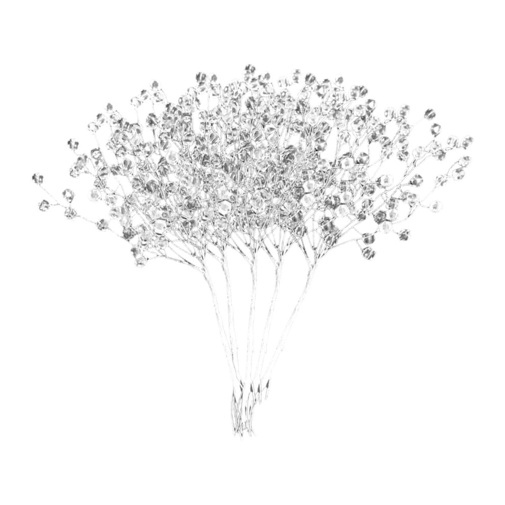 20x Acrylic Bead Drops Clear Bead Sprays Flower Twig Pick Gifts Bud-image-OPC-PJZD8VC-NEW