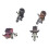 4Pcs Dinosaur Motorbike Toy Motorcycle PVC Pull 3