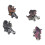 4Pcs Dinosaur Motorbike Toy Motorcycle PVC Pull 10